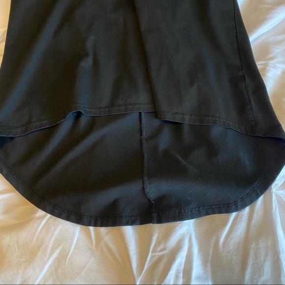 Shein Black V-Neck High/Low Short Sleeve Top Women’s Size Small - Picture 6 of 7